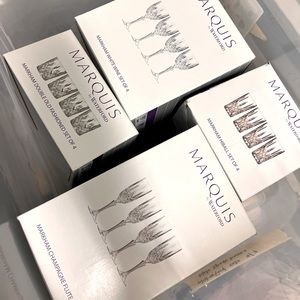 Marquis Glassware set of 4 old fashioned, hiball set, champagne flute, wine set